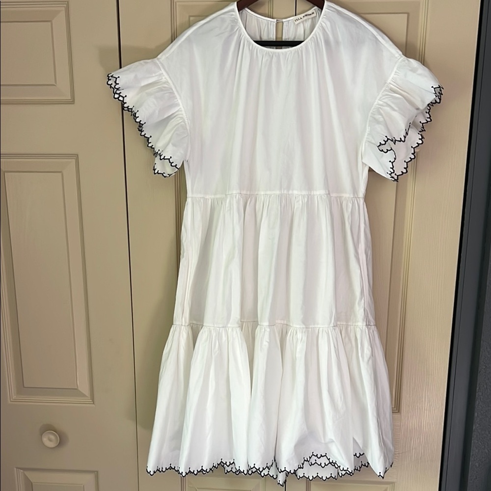 Ulla Johnson Dress Size 8 Rosemarie White Embroidered